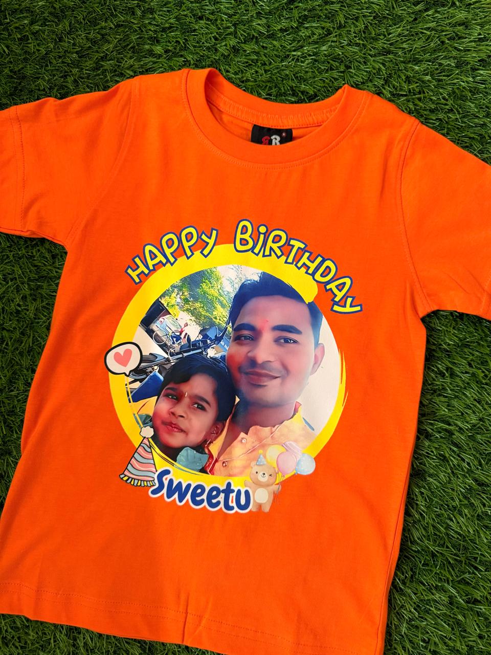 Personalized Happy Birthday T-Shirt – Custom Photo Print for Kids