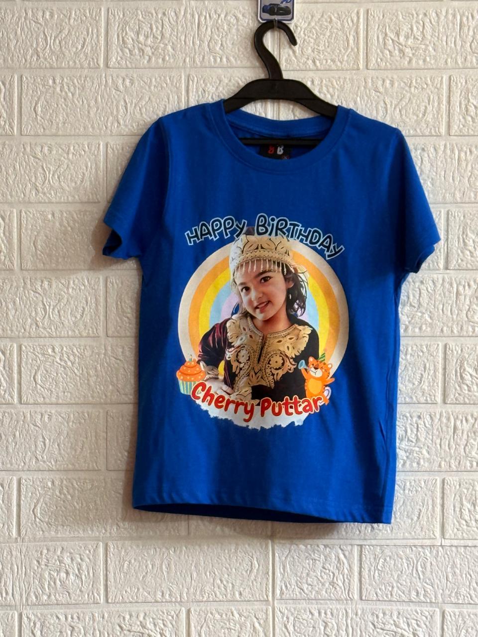 Personalized Happy Birthday T-Shirt – Custom Photo Print for Kids