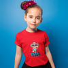 Cool vibes red tshirt for girls